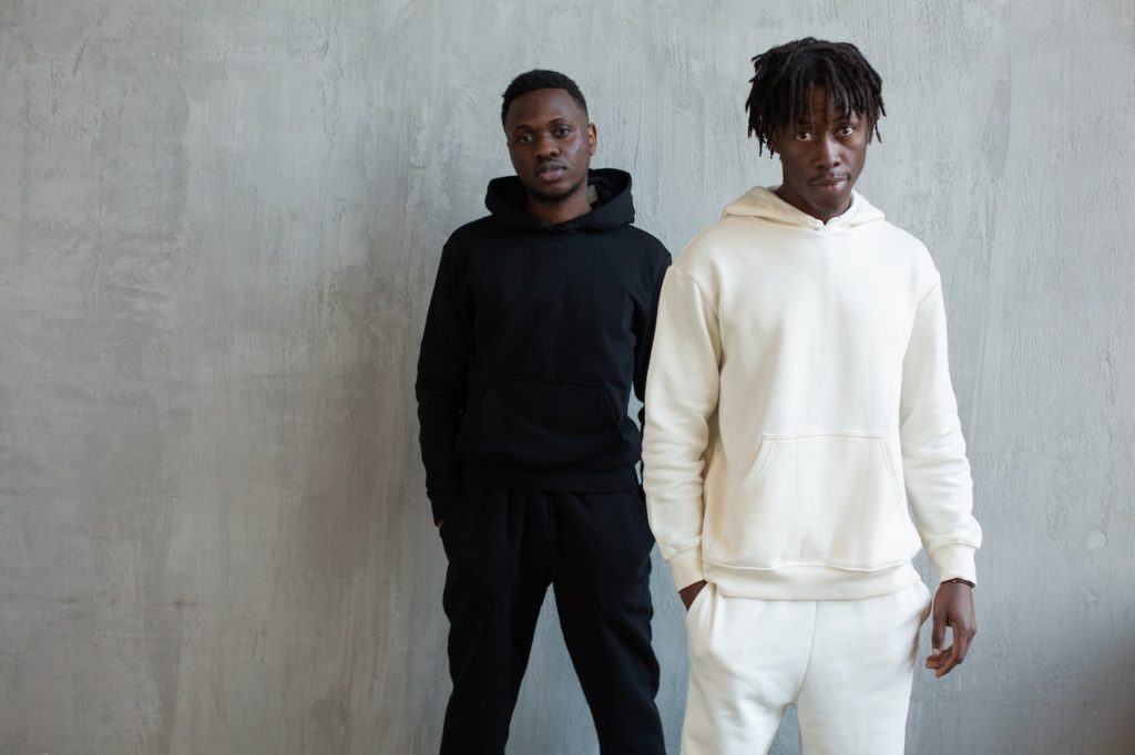 Two men in alternate colors